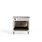 Siena 90 cm Single Oven Gas Cooker – Ivory White