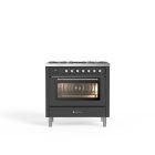 Genova 90 cm Single Oven Gas Cooker – Matt Graphite