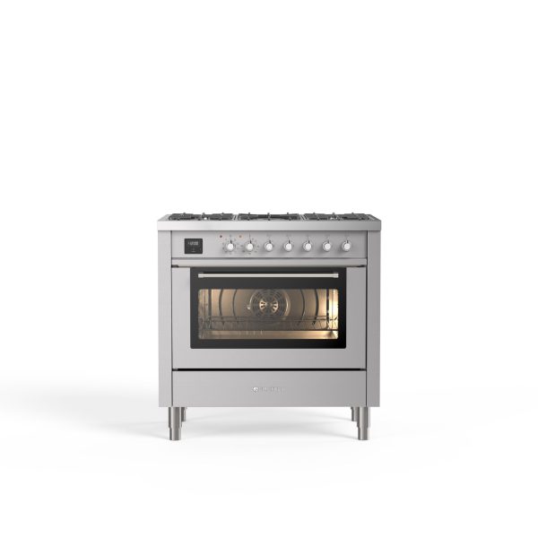 Genova 90 cm Four simple Induction Cuisinière – Graphite mat