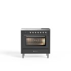 Genova 90 cm Four simple Induction Cuisinière – Graphite mat