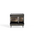 Siena 90 cm Double Oven Gas Cooker – Matt Graphite
