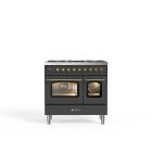 Siena 90 cm Double Oven Gas Cooker – Matt Graphite