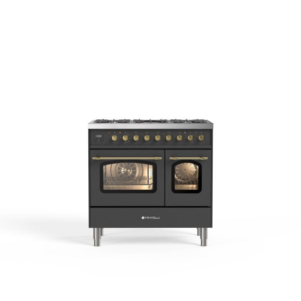 Siena 90 cm Four double Induction Cuisinière – Graphite mat