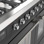 Genova 90 cm Four double Gaz Cuisinière – Graphite mat