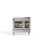 Genova 90 cm Four double Induction Cuisinière – Inox